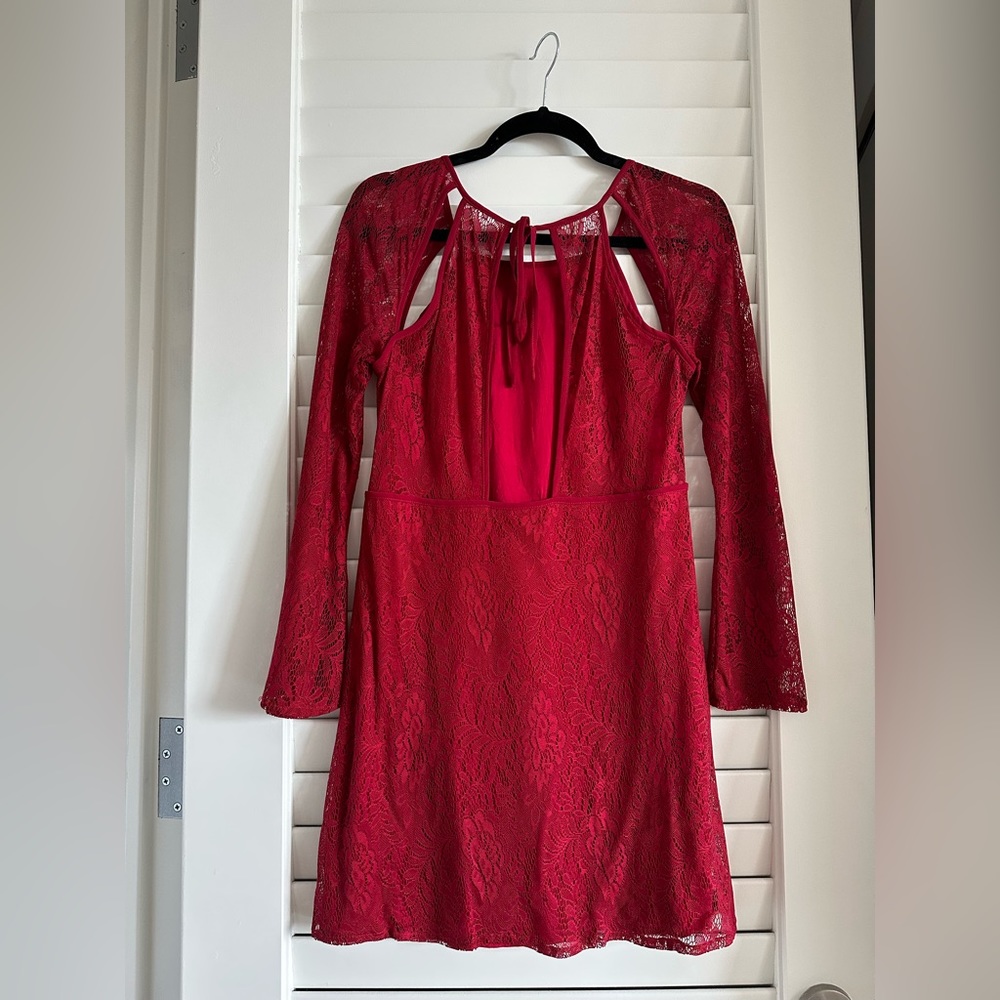 Red Lace Dress - Picture 2 of 3